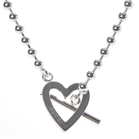 gucci link sterling silver|gucci sterling silver heart necklace.